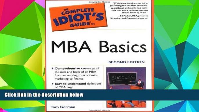 Audiobook  The Complete Idiot s Guide to MBA Basics, 2nd Edition Pre Order