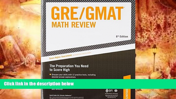 Audiobook  ARCO GRE/GMAT Math Review 6th Edition (Gre Gmat Math Review) Pre Order