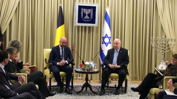 Charles Michel rencontre Reuven Rivlin, président d'Israël