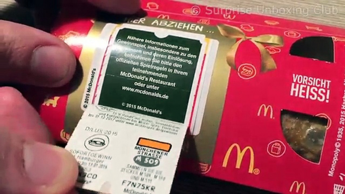 3 Xmas Cherry Pies with 9 Surprise Stickers Monopoly Instant Win McDonalds