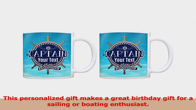 Custom Sailing Gifts Captain Your Name Personalized Nautical 2 Pack Gift Coffee Mugs Tea 3418ae79