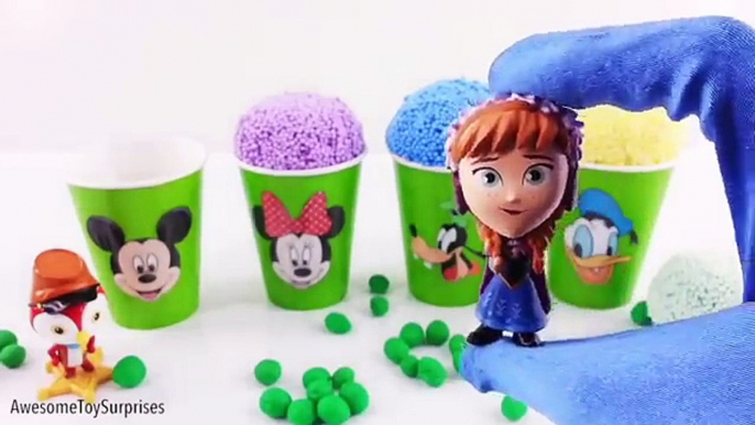 Paw Patrol Dora Elsa Mickey Mouse Play-Doh Ice Cream Clay Foam Cups Learn Colors Episodes