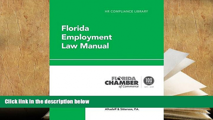 PDF [DOWNLOAD] Florida Employment Law Manual (HR Compliance Library) FOR IPAD