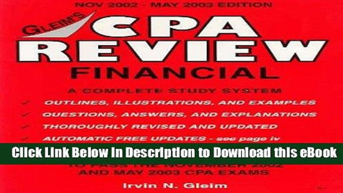 [Read Book] CPA Review Financial 2002-2003 Mobi