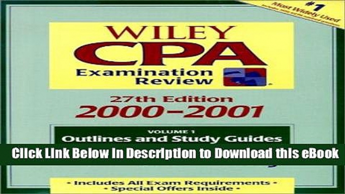 [Read Book] Wiley CPA Examination Review 2000-2001 (Cpa Examination Review (2 Volume Set)) Online