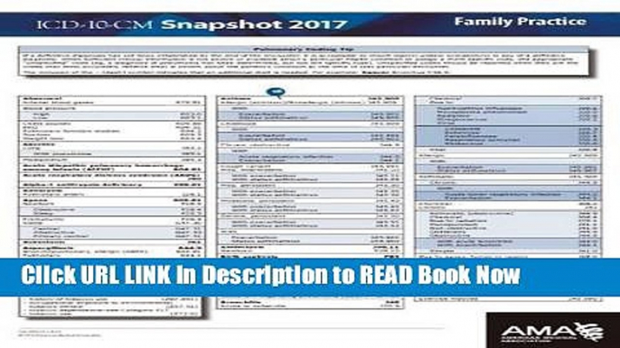 Best PDF ICD-10-CM 2017 Snapshot Coding Card: Family Practice (ICD-10-CM 2017 Snapshot Coding