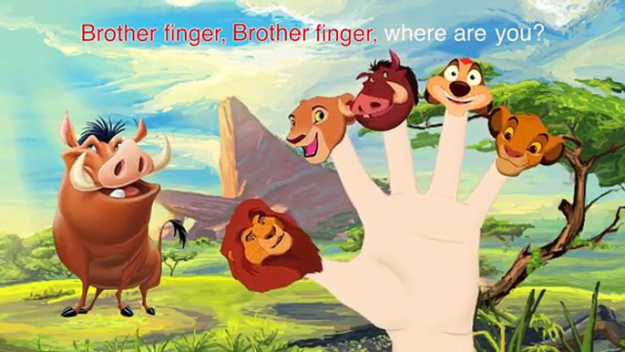 Lion King Finger Family Nursery Rhymes Lyrics