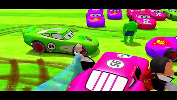 Frozen Elsa Hulk & Mickey Mouse Nursery Rhymes Disney Pixar Cars Lightning McQueen! Children Songs