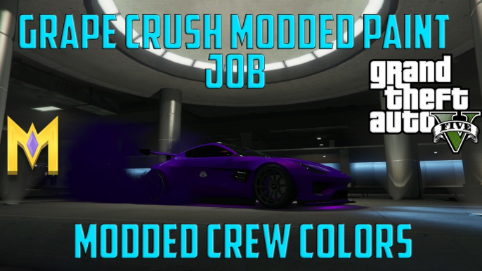 GTA 5 Online Modded Crew Colors - NEW Grape Crush Modded Color - "GTA 5 Modded Crew Colors"