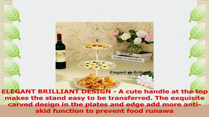 VINCIGANT 3 Tier Serving Tray for Cake Candies Dessert Buffet Display Stand Table faad65f4
