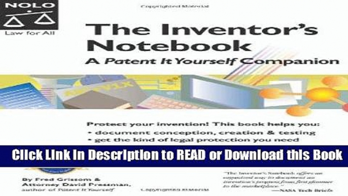 PDF [FREE] DOWNLOAD The Inventor s Notebook: A Patent It Yourself Companion 4th Edition Read Online
