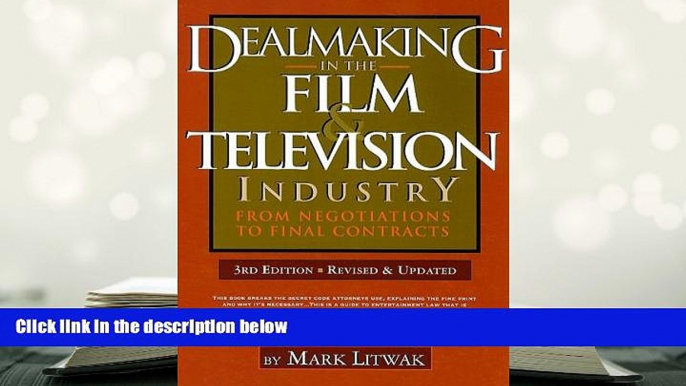 Kindle eBooks  Dealmaking in the Film   Television Industry: From Negotiations to Final Contracts,