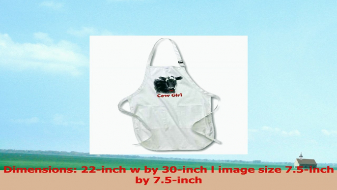 3dRose LLC Cow Girl Full Length Apron with Pocket 22 by 30Inch af82bbd4