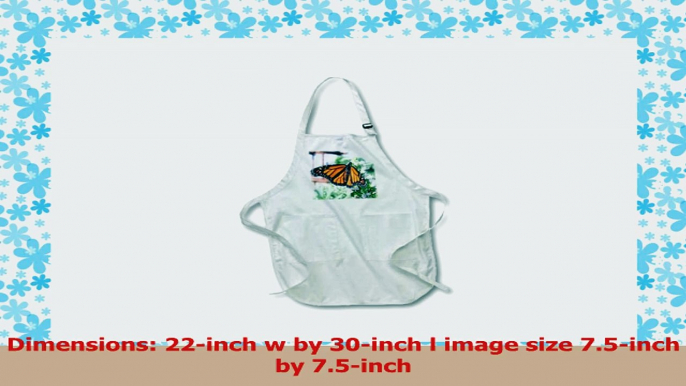 3drose Monarch Butterfly Full Length Apron with Pockets 22 by 30Inch 2a22f236