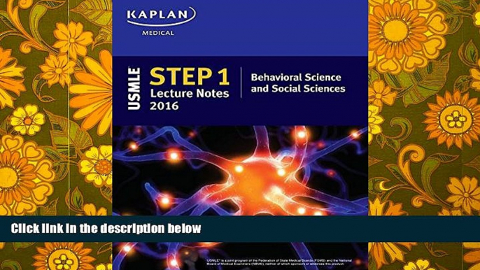 Audiobook  USMLE Step 1 Lecture Notes 2016: Behavioral Science and Social Sciences (Kaplan Test