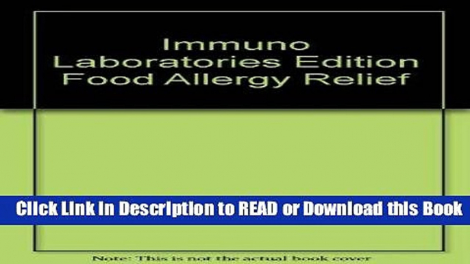 Read Book Food Allergy Relief Free Books