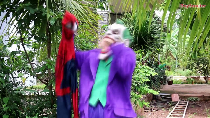 Spiderman Costume Stolen w Elsa Pink Spidergirl Malificent Joker In Real Life