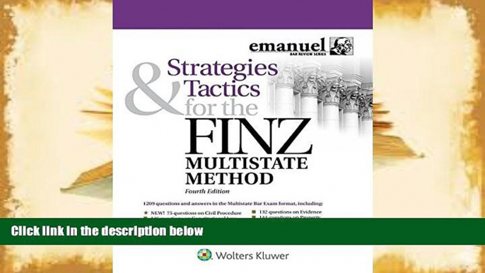 Best Ebook  Strategies   Tactics for the FINZ Multistate Method (Emmanuel Bar Review) (Emanuel Bar