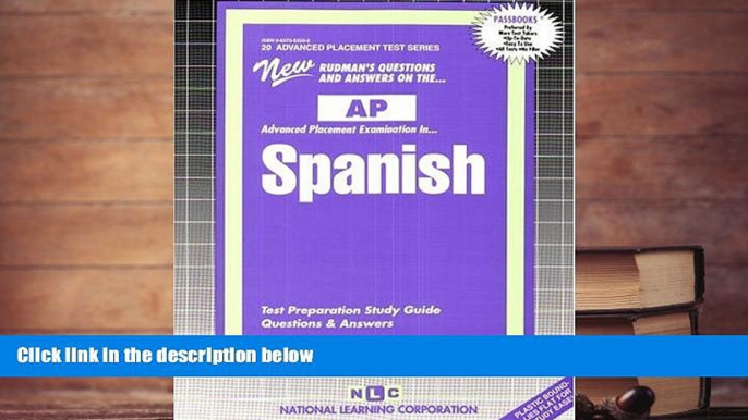 Best Ebook  SPANISH  *Includes CD (Advanced Placement Test Series) (Passbooks) (ADVANCED PLACEMENT