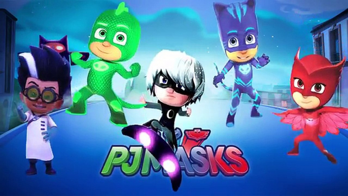 PJ Masks Five Little Babies Jumping On The Bed PJMasks Gekko Catboy Owlette Romeo Night Ninja