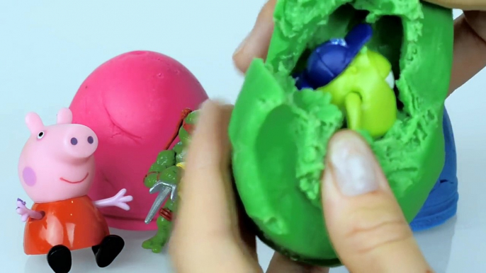 Play doh Kinder huevos Sorpresa de Peppa pig Esbirros de Disney Juguetes de My little pony