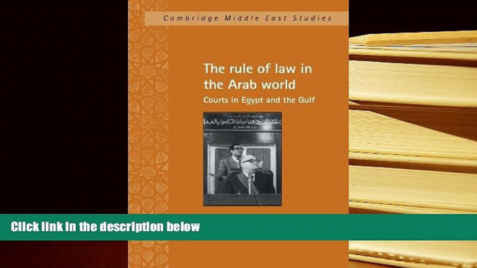 EBOOK ONLINE  The Rule of Law in the Arab World: Courts in Egypt and the Gulf (Cambridge Middle