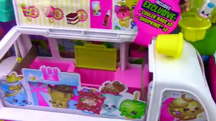 Shopkins Season 3 Scoops Ice Cream Truck! Snow Crush Play Doh Surprise Egg! Blind Bags!