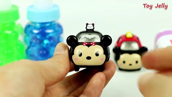 Learn Colors with Orbeez in the Baby Milk Bottles, Disney Tsum Tsum Cars Surprise Toys