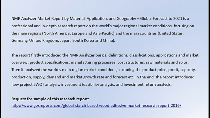 Global NMR Analyzer Market Research Report 2017