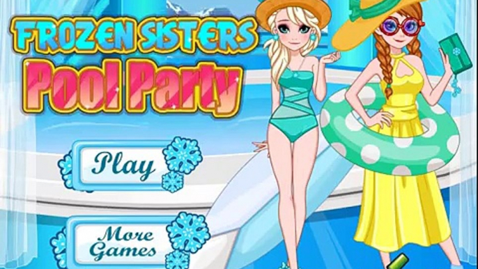 Frozen Sisters Pool Party - Princess Elsa and Anna Games for Kids