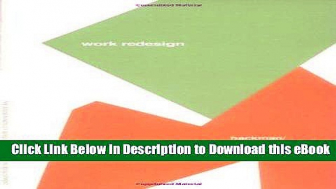 [Read Book] Work Redesign (Prentice Hall Organizational Development Series) Kindle