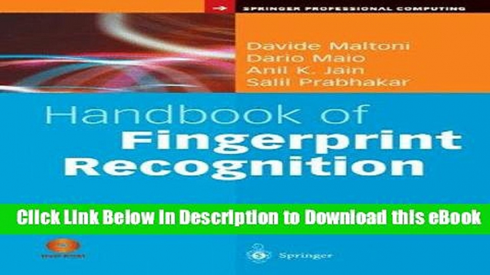 [Read Book] Handbook of Fingerprint Recognition (Springer Professional Computing) Mobi