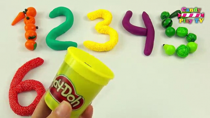 Learn To Count With Play Doh Fruits And Vegetables Squishy Glitter Foam | Learning Numbers 1 to 10