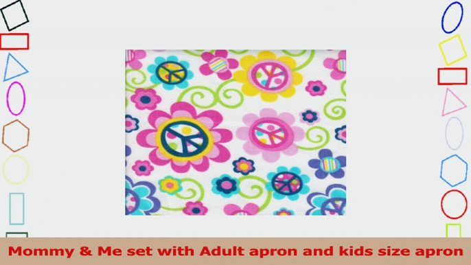 Peace Daisy Adult  Kids Matching Apron Set Full Aprons Reversible Apron c473192c