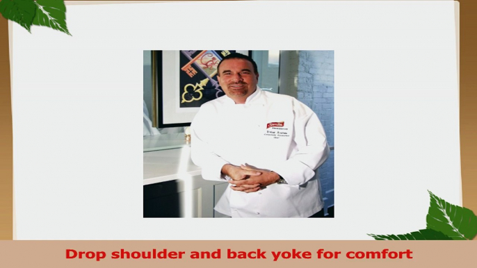 San Jamar J015 Cheftex Poly Cotton Cuisinier Long Sleeve Chef Jacket with Cloth Covered 85313e5d