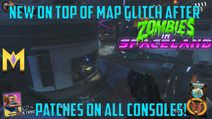 Zombies In Spaceland Glitches - *NEW* On Top Of Map Glitch - After 1.09 Patch Out Of Map Glitch