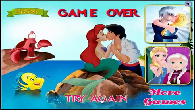 Ariel Kissing Eric: Ariel Sneaks Kisses To Eric! Kissing Games | Kids Play Palace