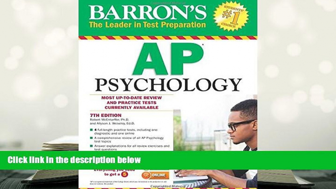 PDF [Free] Download  Barron s AP Psychology, 7th Edition (Barron s AP Psychology Exam) Book Online