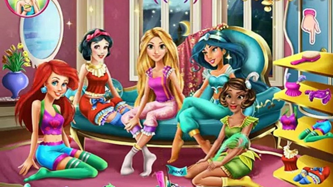 Disney Princess Games - Disney Princesses Pyjama Party – Rapunzel Ariel Snow White Jasmine