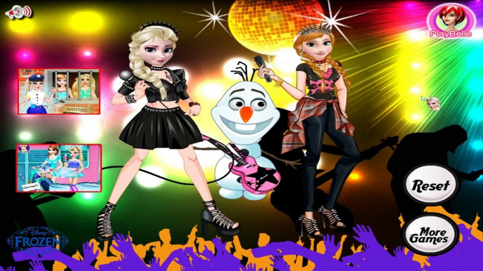 Disney Frozen Princess Rock Band Elsa and Anna Olaf Dress Up Game for Kids