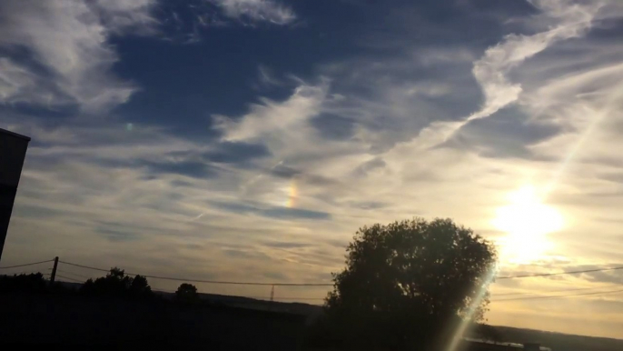 CHEMTRAIL DINANT 10 septembre 2016 arc en ciel chimique Hologramme %21%21%21 Double arc en ciel