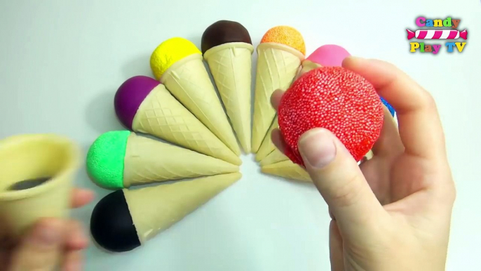 Rainbow With Play Doh Fruits and Vegetables | Learn Colours with Play Doh Foam fruits and