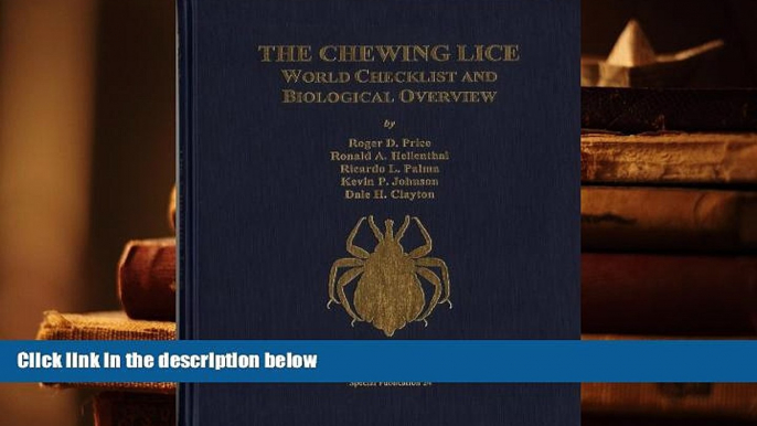 Kindle eBooks  Chewing Lice: World Checklist and Biological Overview (Special Publication 24) READ