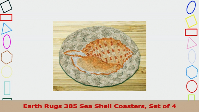 Earth Rugs 385 Sea Shell Coasters Set of 4 30fc485c