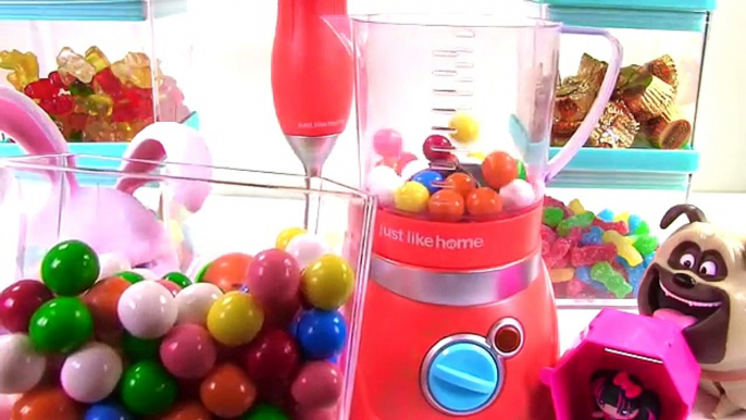 Magical Blender Uses Candy to Make Slime and Toy Surprises with Secret Life of Pets & Angry Birds