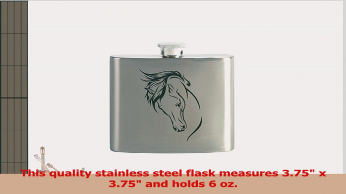 CafePress  Line Drawn Horse Head  Stainless Steel Flask 6oz Drinking Flask f7634379