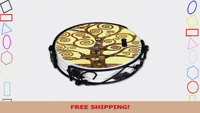 Klimt  The Tree of Life  Ceramic Drink Coaster Set cc5ca10d