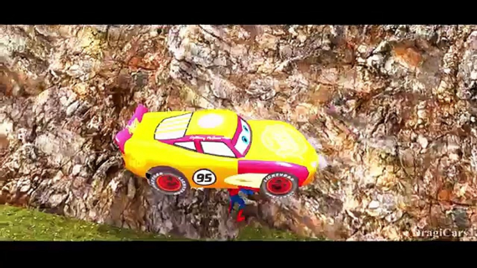 Coches de Disney Pixar SpiderMan Hulk Rimas y Rayo McQueen Canciones para Niños, wi