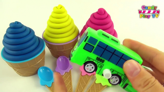 Learn Colours with Play Doh Cupcakes Surprise | Pretend Ice Cream Cups Play Foam Surprise