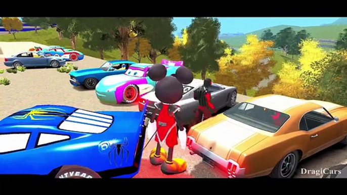 Nursery Rhymes Mickey Mouse Blue Spiderman & Disney Cars Blue Spiderman McQueen (Kids Songs)